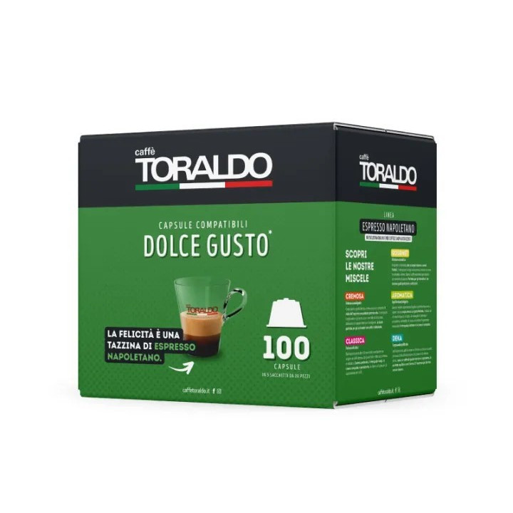 100 capsule Toraldo per Nescafè Dolce Gusto Miscela Cremosa