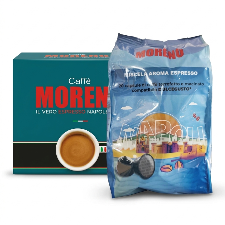 100 CAPSULE DOLCE GUSTO® MISCELA AROMA ESPRESSO-CAFFE MORENO