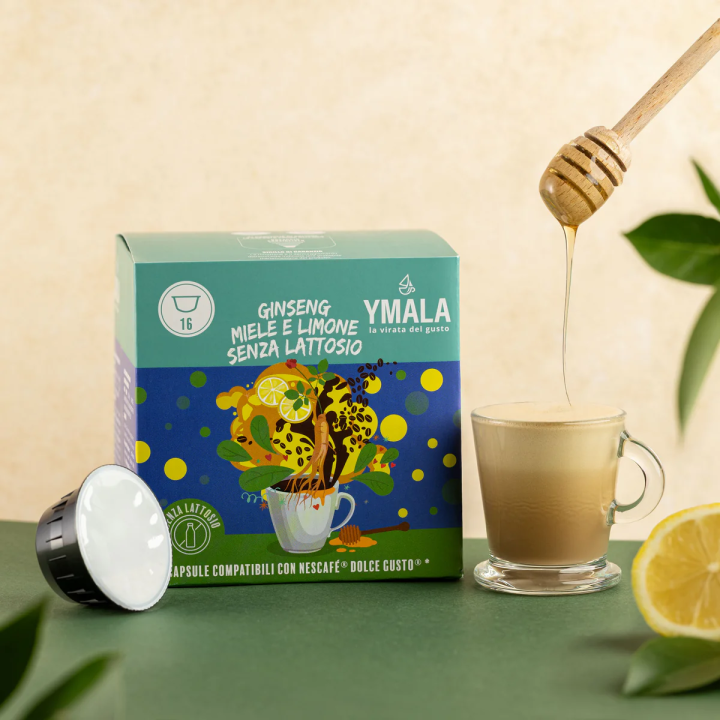 16 capsule Dolce Gusto* Ginseng miele e limone senza